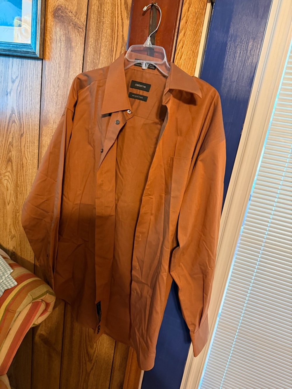 Claiborne Men's Rust Orange Lightweight Shirt Jacket